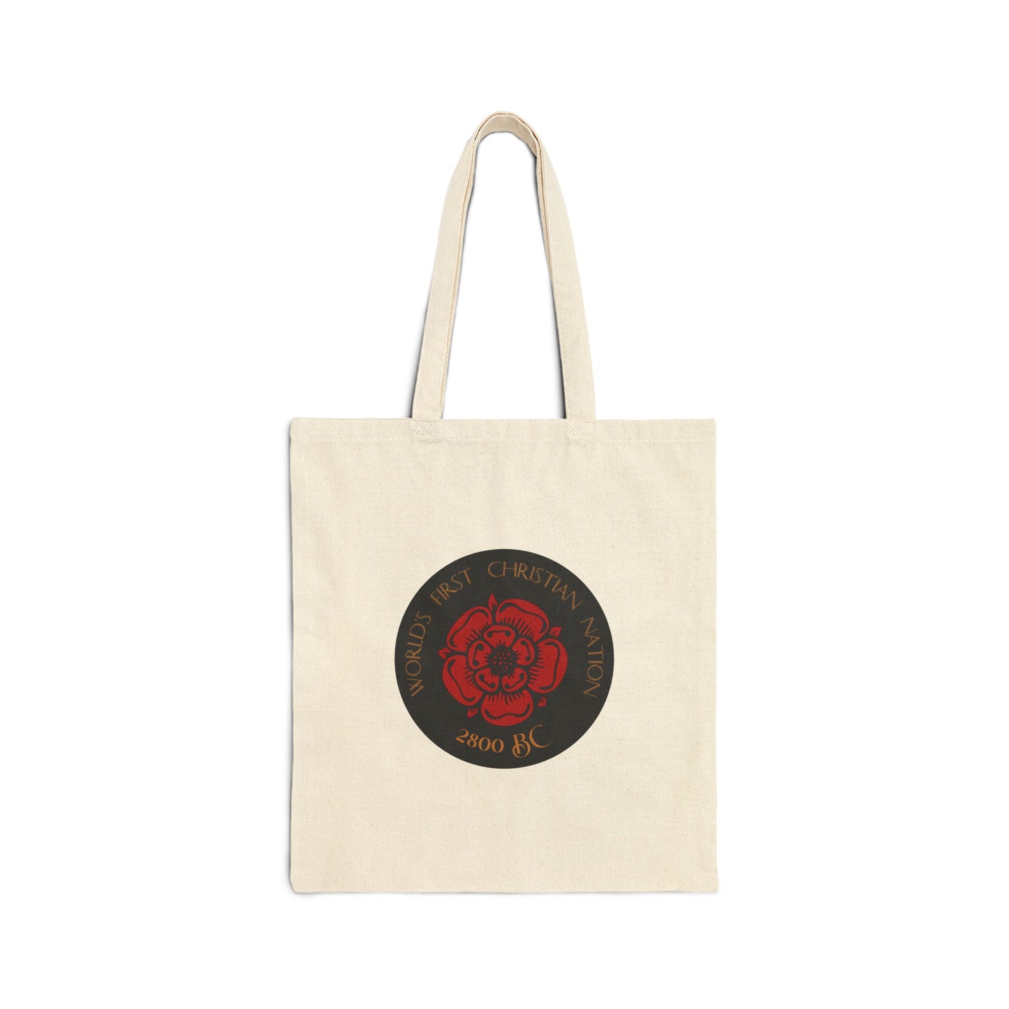 Nayirian Crest Design Cotton Canvas Tote Bag