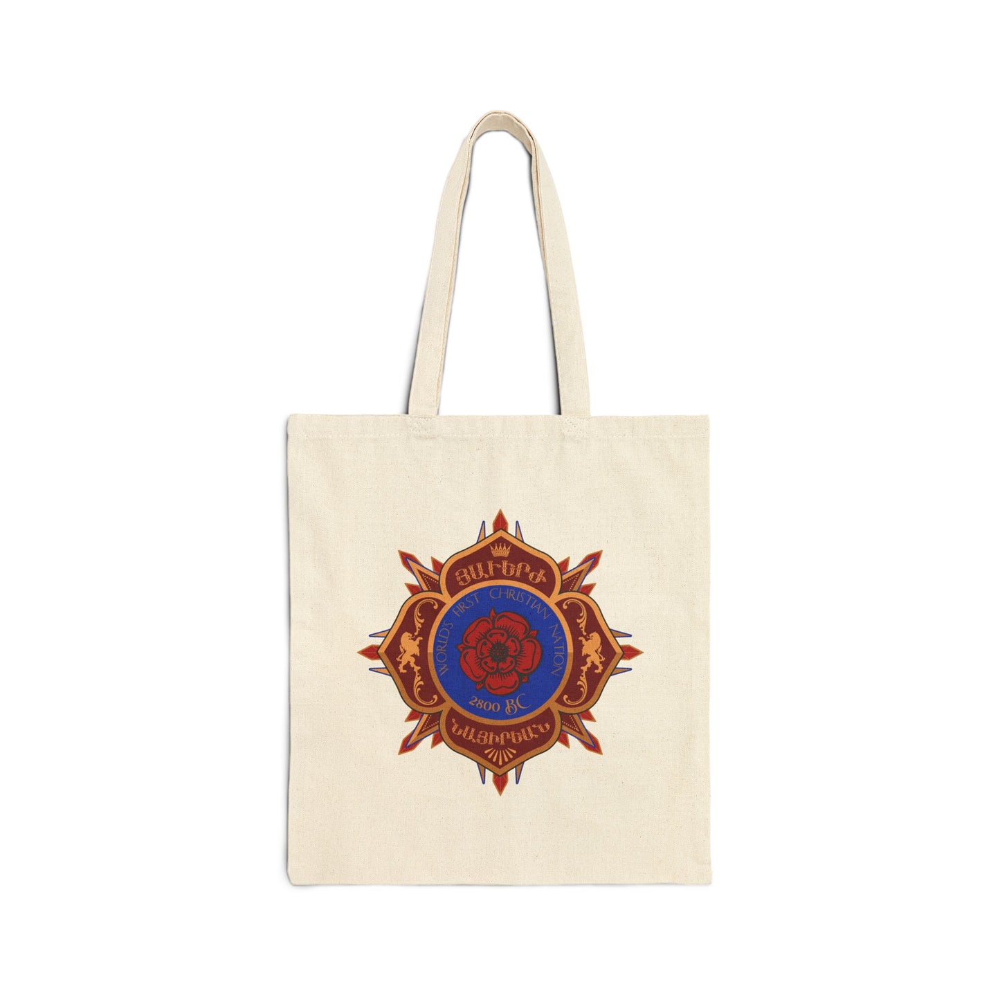 Nayirian Crest Design Cotton Canvas Tote Bag