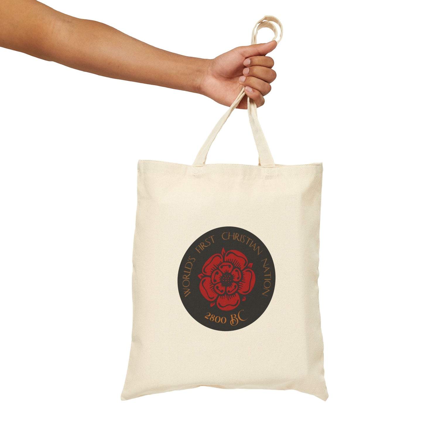 Nayirian Crest Design Cotton Canvas Tote Bag