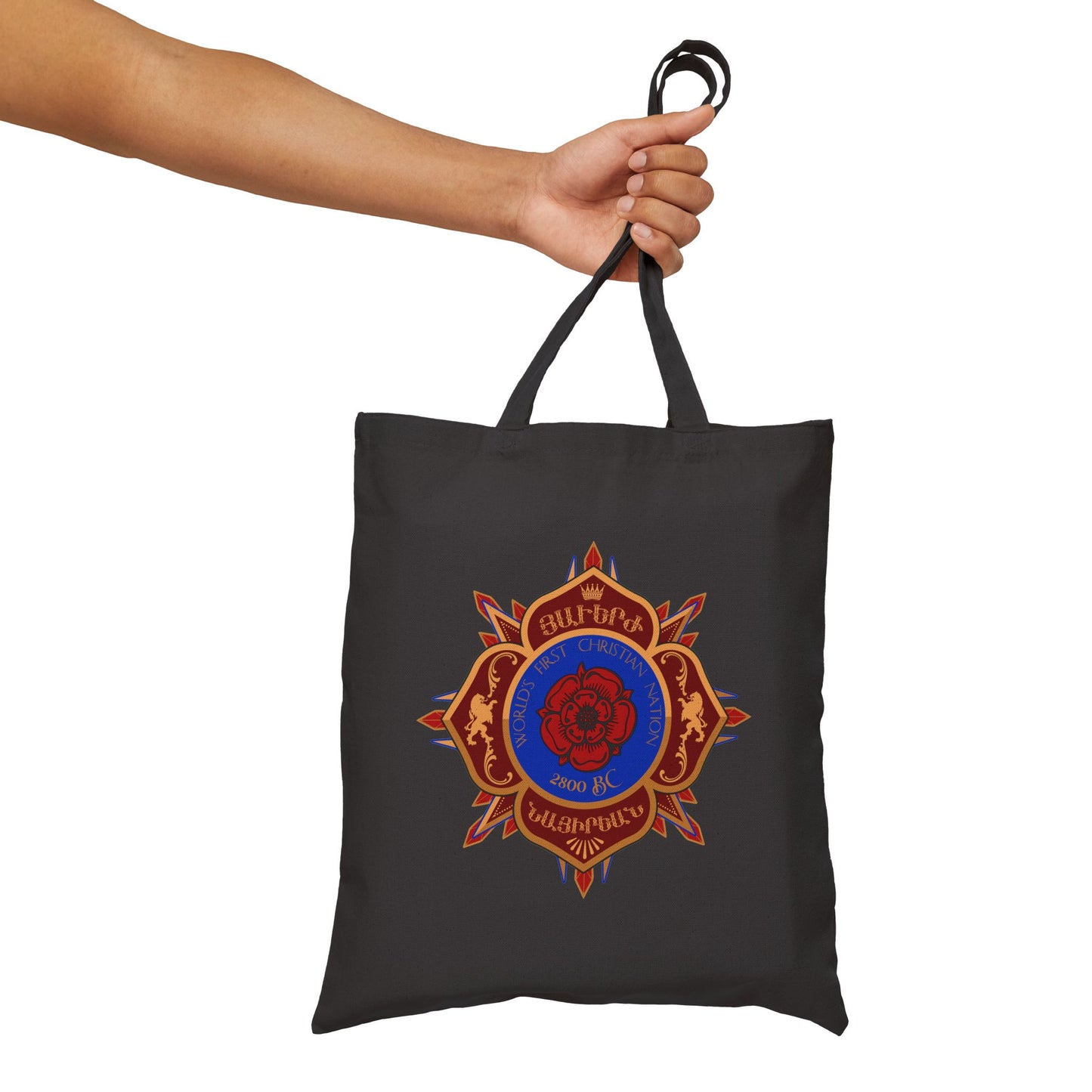 Nayirian Crest Design Cotton Canvas Tote Bag