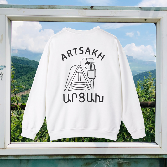 LIGHT COLOR OPTIONS Vintage Artsakh Design Unisex Heavy Blend Crewneck Sweatshirt, Light Colors