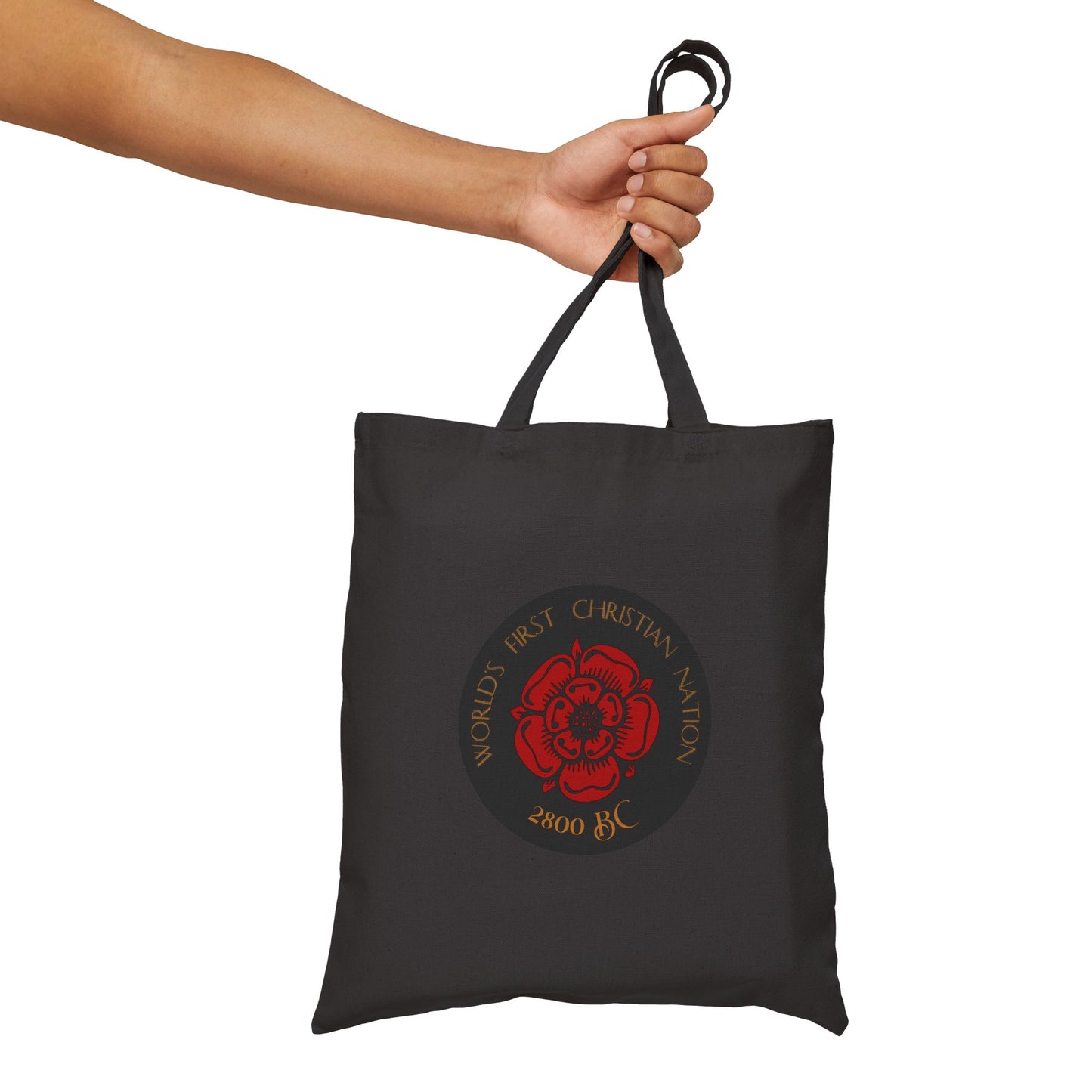 Nayirian Crest Design Cotton Canvas Tote Bag